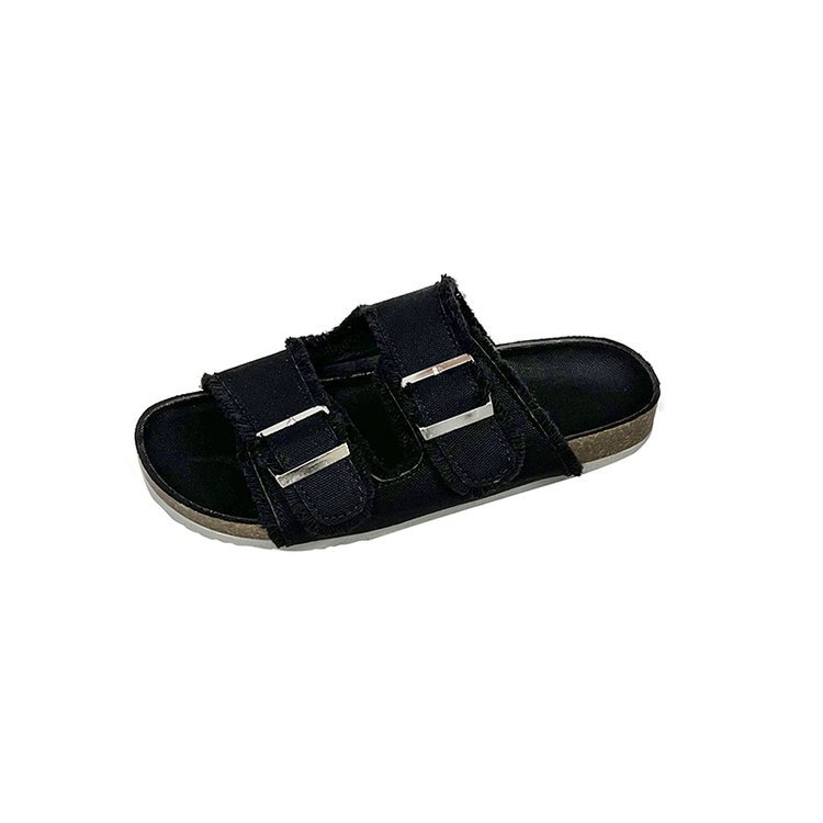 Womens Outdoor Belt-buckle Flat Slide Sandalssimple And Comfortable
