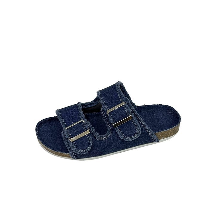 Womens Outdoor Belt-buckle Flat Slide Sandalssimple And Comfortable