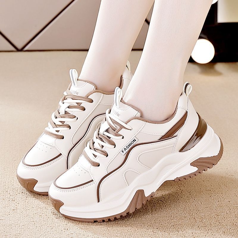 Fashionable Thick-soled Lightweight Women's Athletic Casual Shoes With Soft Soles